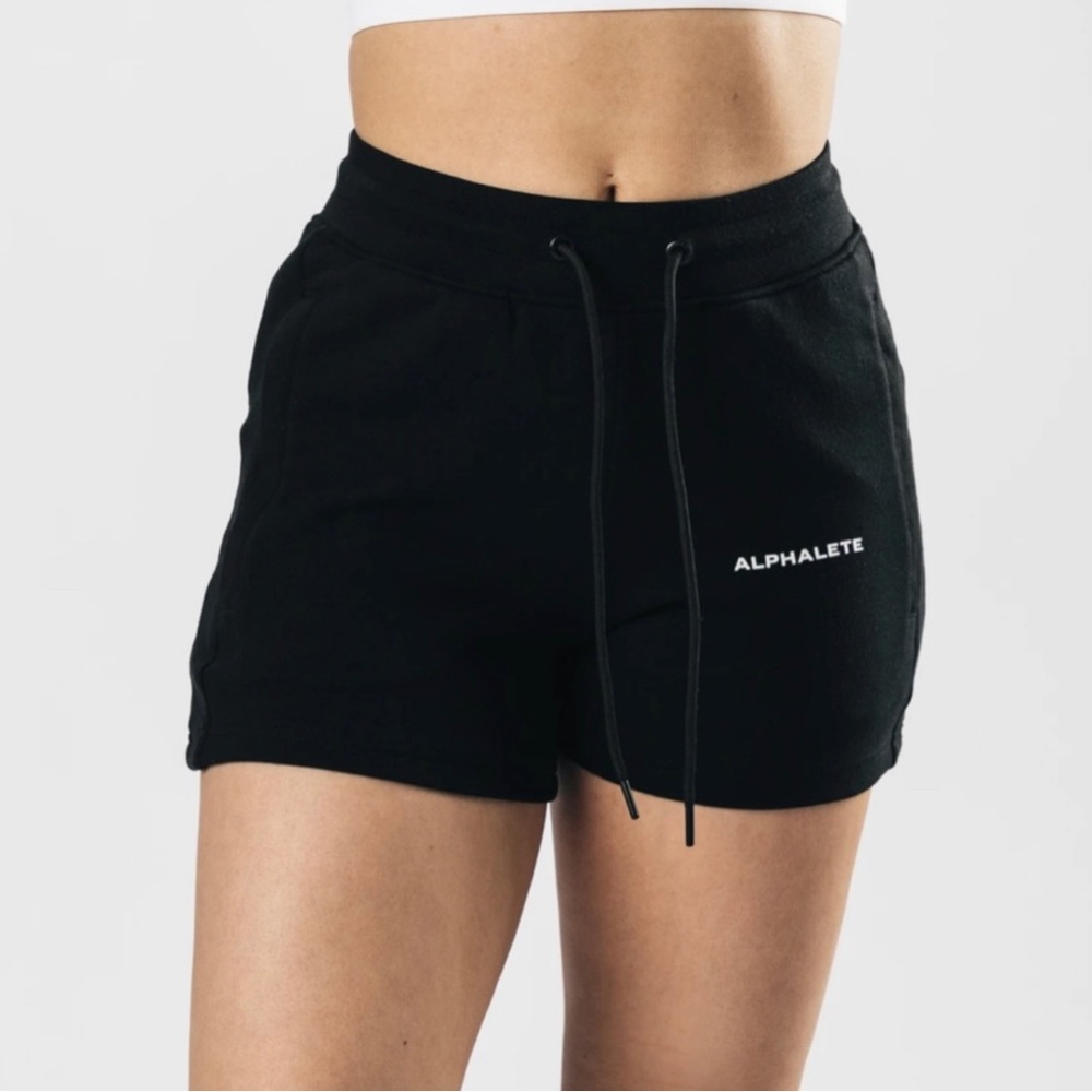NWT ALPHALETE WOMEN’S CORE SHORTS BLACK VARIOUS SIZES SMALL & MEDIUM